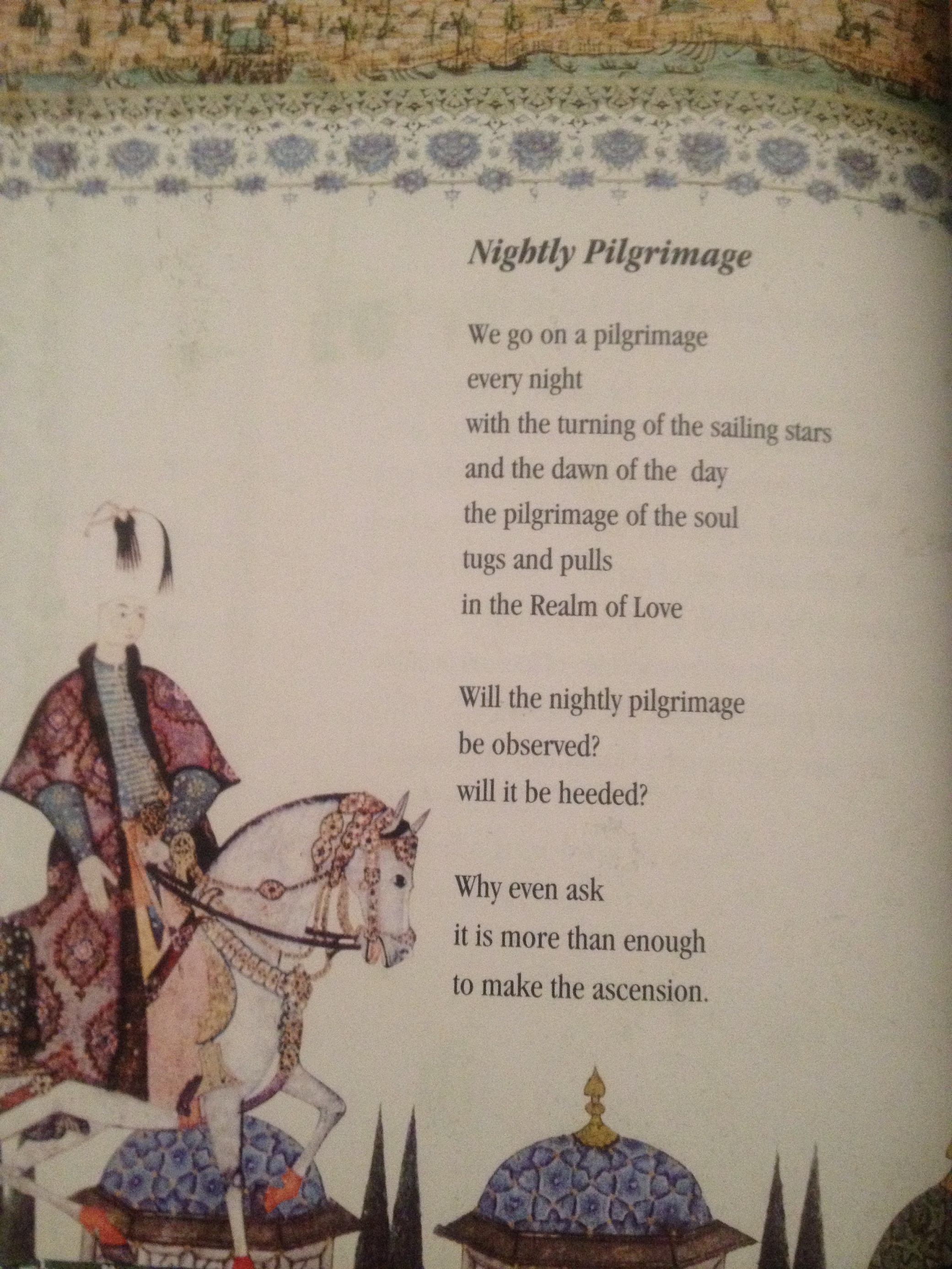 The poem 'Nightly Pilgrimage' with artwork from Canvas of the Soul
